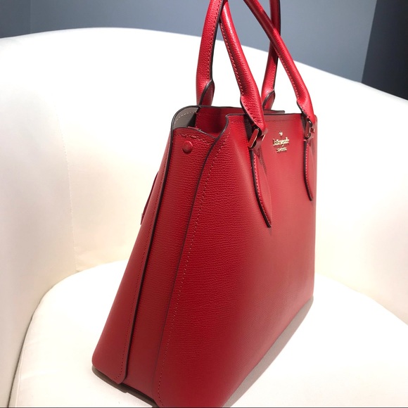 Kate Spade red leather tote bag - Picture 5 of 7